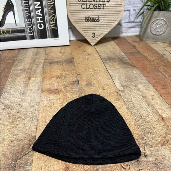 The North Face Winter Hat Black One Size Polyester Wool - Picture 2 of 7